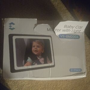 Baby Car Mirror with Light - 2-Pack